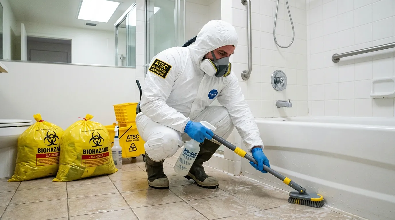 Decontamination equipment deployed for Blood Cleanup in Aptos